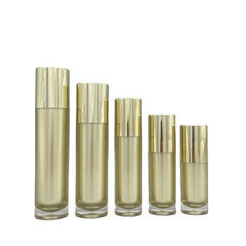 100ml 120ml καλλυντική αντλιών χρυσή ακρυλική καυτή σφράγιση λοσιόν μπουκαλιών κενή πλαστική