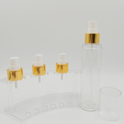 24/410 PP Cream Pump Dispenser Χρυσό γυαλιστερό κάλυμμα αλουμινίου