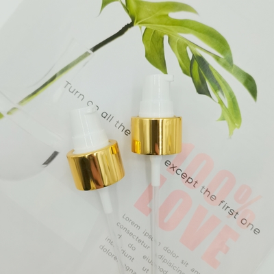 24/410 PP Cream Pump Dispenser Χρυσό γυαλιστερό κάλυμμα αλουμινίου