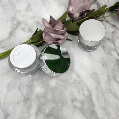 Eco φιλική πλαστική καλλυντική βάζων 10g 15g διαλογή μεταξιού διαμαντιών σφαιρική εσωτερική