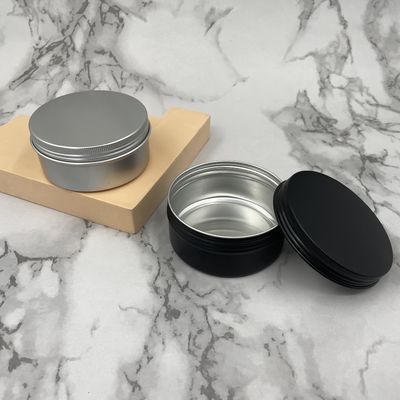 Ματ μαύρο προσαρμοσμένο 150ml χρώμα βάζων κασσίτερου αλουμινίου leakproof
