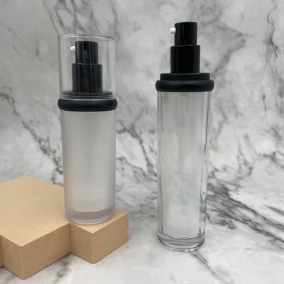 ABS κενός κύκλος μπουκαλιών Skincare 50ml χωρίς αέρα/κατ' ευθείαν επιμεταλλωμένη ώμος επιφάνεια