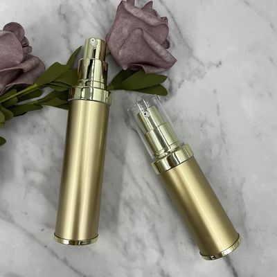 20ml χωρίς αέρα αντλιών μπουκαλιών χρυσή ενιαία τοίχων UV εκτύπωση όφσετ απόδειξης επαναληπτικής χρήσεως