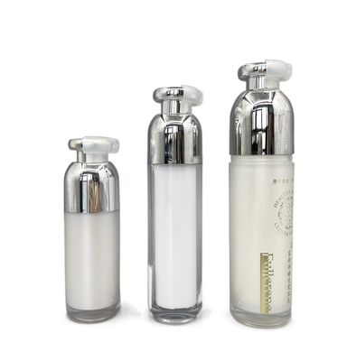Διπλοτειχισμένα 15ml αντλιών πολυτέλειας καλλυντικά μικρά εμπορευματοκιβώτια ABS μπουκαλιών με το συνδετήρα