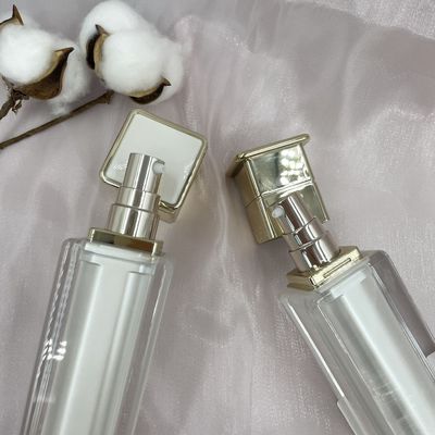Μαργαριταριών άσπρη τετραγωνική 80ml 120ml αντλιών λοσιόν καλλυντική απόδειξη διαρροών μπουκαλιών με την ΚΑΠ