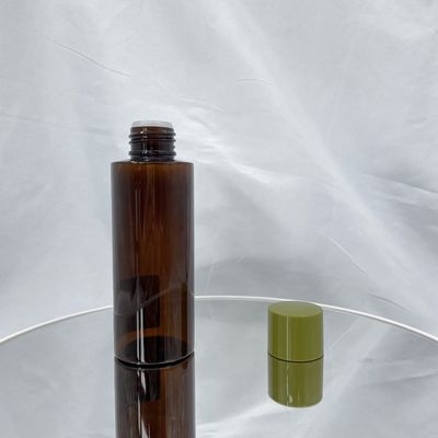100ml ηλέκτρινο PCR μπουκαλιών της PET καλλυντικό που συσκευάζει τη UV απόδειξη με το άσπρο στόλισμα