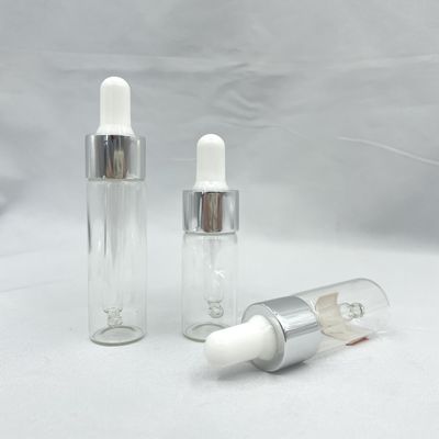 10ml 15ml ευθεία μορφή μπουκαλιών γυαλιού καλλυντική με Dropper πετρελαίου αργιλίου