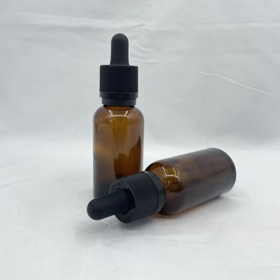 Αδιαφανής ηλέκτρινη Dropper μπουκαλιών γυαλιού καλλυντική πλαστογράφηση εμφανές 30ml με Phototaxis