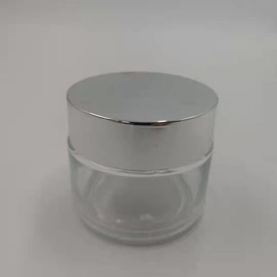 MSDS καθαρίζουν το βάζο κρέμας γυαλιού 100g με τη λαμπρή ασημένια λάσπη μασκών καπακιών ΚΑΠ άσπρη