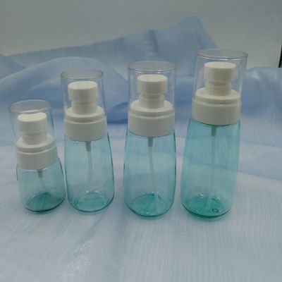 Διαφανής μπλε 60ml Petg λεπτός ψεκαστήρας μπουκαλιών προσωπικής φροντίδας εξαιρετικά
