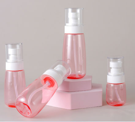 100ml Petg αντλιών μπουκαλιών διαφανής ρόδινη ενιαία άσπρη του προσώπου μαλακή αφή ψεκαστήρων συσκευασίας λεπτή