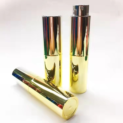 10ML UV κλίσης χρυσό προσαρμοσμένο χρώμα χρώματος αρώματος ψεκασμού μπουκάλι αρώματος μπουκαλιών αναπληρώσιμο